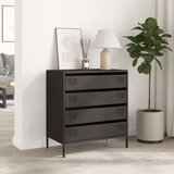  Komoda crna 68x39x73 5 cm hladno valjani čelik | shoptok.hr