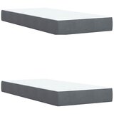  Krevet s oprugama i madracem tamnosivi 200x200 cm baršunasti | shoptok.hr
