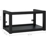 vidaXL Zidni okvir za kupaonski umivaonik crni 59x38x31 cm željezni | shoptok.hr