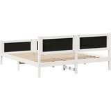  Okvir kreveta s uzglavljem Bijela i svijetlosiva 180 x 200 cm | shoptok.hr