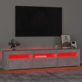 TV ormarić s LED svjetlima siva boja betona 180x35x40 cm | shoptok.hr