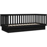  Dnevni ležaj crni 80 x 200 cm od masivne borovine | shoptok.hr