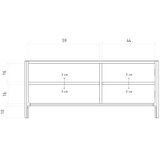 The Beds TV komoda od punog hrasta u prirodnoj boji 111x48 cm Twig – | shoptok.hr