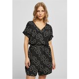 UC Curvy Ladies Short Viscose Belt Jumpsuit blackflower Cijene