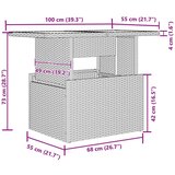 vidaXL vrtnarski kavč set Set 9 Bež in siva Ratan, Poliester | Shoptok.si