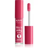 NYX Professional Makeup This is Milky Gloss Milkshakes hidratantno sjajilo za usne s mirisom nijansa 10 Strawberry Horchata 4 ml