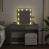  Toaletni stolić s LED svjetlima siva boja betona 100x40x130 cm | shoptok.hr