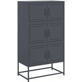  The Living Store Komoda antracitna 68,5x38,5x123,5 cm jeklo - Komoda, (21495938) | Shoptok.si
