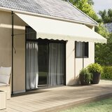vidaXL Zložljiva tenda krem 350x150 cm tkanina in jeklo Cene