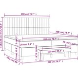  s oprugama i madracem krem 200 x 200 cm od tkanine | shoptok.hr