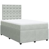 Box spring krevet s madracem svjetlosivi 120x200 cm baršunasti | shoptok.hr