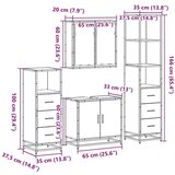 vidaXL 4-dijelni set kupaonskog namještaja boja hrasta drveni | shoptok.hr