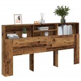 vidaXL Vzglavna omarica starinski les 200x19x103,5 cm inženirski les | Shoptok.si