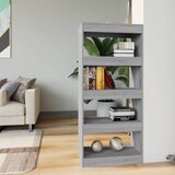 Furnova Knjižna omara/pregrada siva sonoma hrast 60x30x135 cm, (21932532) Cene