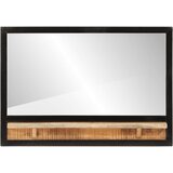 Maison Chic Ogledalo - Zrcalo - Kozmetično ogledalo s polico 80x8x55 cm steklo in trden mangov les, (21698016) | Shoptok.si