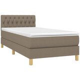  s oprugama i madracem smeđesivi 80x200 cm od tkanine | shoptok.hr