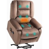 HOMCOM električni naslonjač za vstajanje poliester, pena 90D x 93Š x 110V cm Rjava, (5000242933) | Shoptok.si
