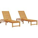  2 pcs Smeđa 202 x 53 x 89 cm Čvrsto drvo akacije | shoptok.hr