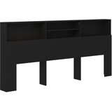  Uzglavlje s ormarićem crno 220 x 19 x 103,5 cm | shoptok.hr