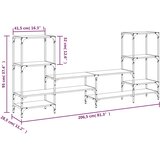 TV ormarić boja hrasta 206,5 x 28,5 x 95 cm konstruirano drvo | shoptok.hr