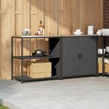  Kuhinjski set za pohranu HATTEM 2 pcs Antracit Čelična vrata | Eponuda.com