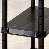 Police Regal s policami 4-nadstropni črn 122x30,5x130 cm plastika, (5000212995) | Shoptok.si