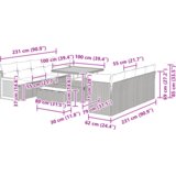  11-dijelni set vrtne sofe s jastučićima bež poli ratan akacija | shoptok.hr