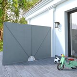 vidaXL Zložljivo stransko platno za teraso sivo 240x160 cm Cene