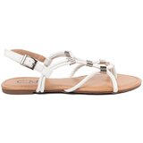 Shelvt White flip-flop sandals with decorations | Shoptok.si