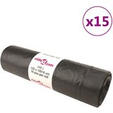 vidaXL vrečke za smeti z vrvico 150 kos črne 240 l Cene