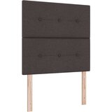 vidaXL Postelja z vzmetnico z vzglavjem Temno rjava 90 x 190 cm blago, (5000125840) | Shoptok.si