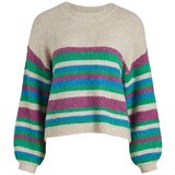 Vila Pulover 'SUSTINA' bež / svetlo modra / zelena / lila | Shoptok.si