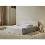 Micadoni Svijetlo sivi tapecirani bračni krevet s prostorom za odlaganje s podnicom 140x200 cm Elizabeth – | shoptok.hr