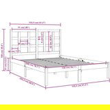  Posteljni okvir siv iz trdnega lesa 150x200 cm 5FT, (20646169) | Shoptok.si