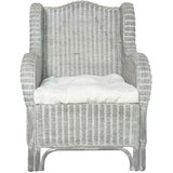 SOFA s jastukom siva od prirodnog ratana i platna | shoptok.hr