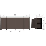 WOOOD Temno rjava komoda v jesenovem dekorju 200x85x44 cm Brock – | Shoptok.si