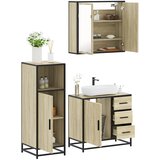  3-dijelni set kupaonskog namještaja boja hrasta sonome drveni | shoptok.hr