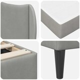 Okvir za krevet 2 kom. Svjetlosiva 90 x 190 cm Baršun - Svjetlosiva 90 x 190 cm | shoptok.hr
