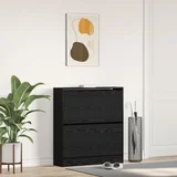 vidaXL Ograda za cipele Tamni hrast Konstruirano drvo 80 x 21 x 87.5 cm