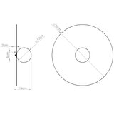 Thoro Temno modra kovinska stenska svetilka ø 50 cm AKE – | Shoptok.si