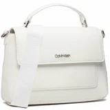 Calvin Klein Ročna torba Ck Must Flap Top H Bag Md K60K609119 Bela