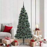  Umjetno božićno drvce s lampicama i setom kuglica Zelena 180 cm | shoptok.hr