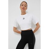 Puma Bombažna kratka majica bela barva | Shoptok.si