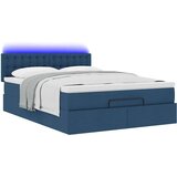  Otomanska postelja z vzmetnico & LEDs modra 140x190 cm, (22011857) | Shoptok.si