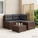 Dvosjedni vrtni sofa s jastucima u ratan izgledu PP Smeđa | shoptok.hr
