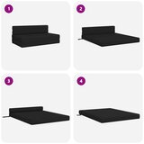SK Zložljiv kavč postelja Črna 152 x 86,5 x 60 cm Blago, (5000300750) | Shoptok.si