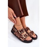 Boto Brown Women Sandals With Buckles In Leopard Print Seladith | shoptok.hr