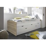 MID.YOU RAZTEGLJIVA POSTELJA 90 cm x 200 cm , bela, hrast sonoma | Shoptok.si