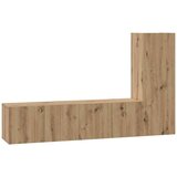  Set TV komoda 3 kom. Umjetnički hrast Konstruirano drvo Smeđa 60 x 30 x 30 cm | shoptok.hr