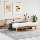 Maison Chic Posteljni okvir - Dvoposteljna postelja - Zakonska postelja brez vzmetnice voščeno rjav 140x190 cm borovina-J13391, (21770106) | Shoptok.si